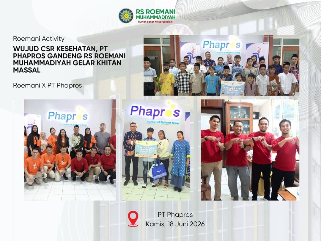 Roemani News: Wujud CSR Kesehatan, PT Phapros Gandeng RS Roemani Muhammadiyah Gelar Khitan Massal